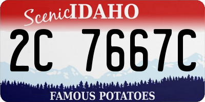 ID license plate 2C7667C