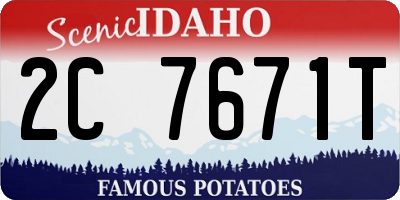 ID license plate 2C7671T
