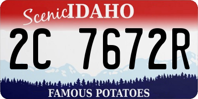 ID license plate 2C7672R