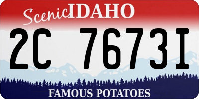 ID license plate 2C7673I