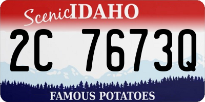ID license plate 2C7673Q