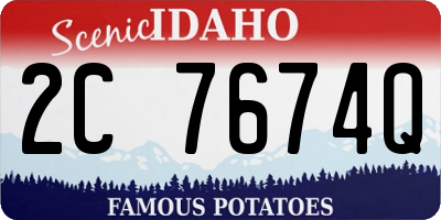 ID license plate 2C7674Q