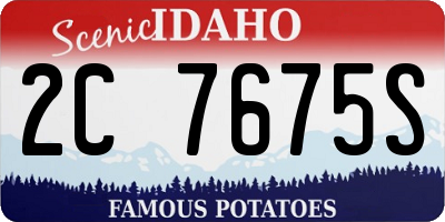 ID license plate 2C7675S
