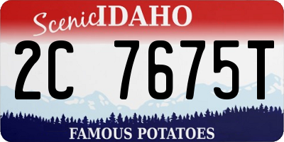 ID license plate 2C7675T