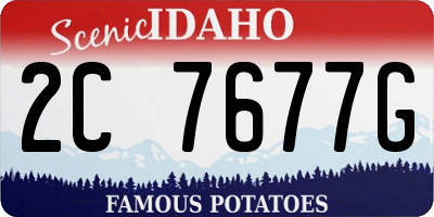 ID license plate 2C7677G