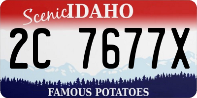 ID license plate 2C7677X