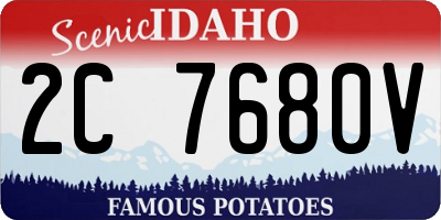ID license plate 2C7680V