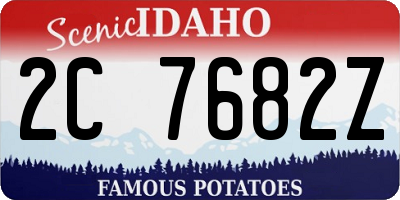 ID license plate 2C7682Z