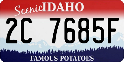 ID license plate 2C7685F