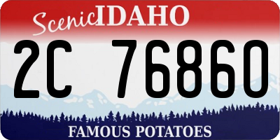 ID license plate 2C7686O
