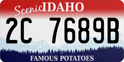 ID license plate 2C7689B
