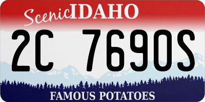 ID license plate 2C7690S