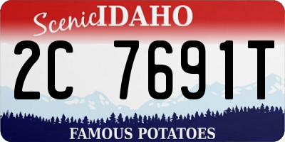ID license plate 2C7691T