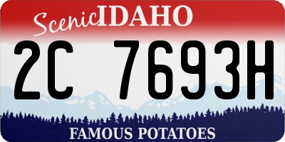 ID license plate 2C7693H