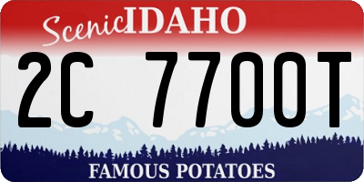 ID license plate 2C7700T