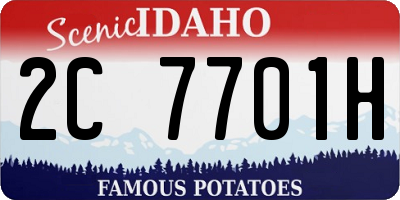 ID license plate 2C7701H