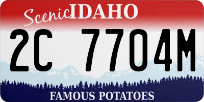 ID license plate 2C7704M
