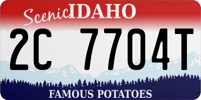 ID license plate 2C7704T