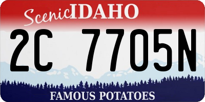 ID license plate 2C7705N