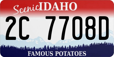 ID license plate 2C7708D