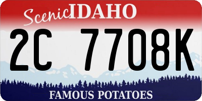 ID license plate 2C7708K
