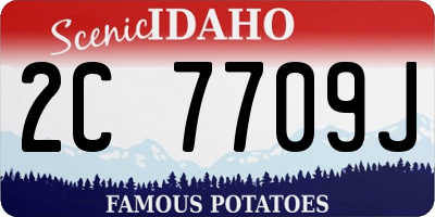 ID license plate 2C7709J