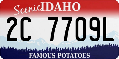 ID license plate 2C7709L