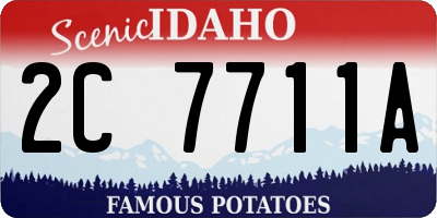 ID license plate 2C7711A