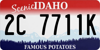ID license plate 2C7711K