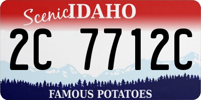 ID license plate 2C7712C