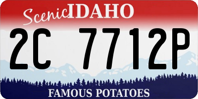 ID license plate 2C7712P