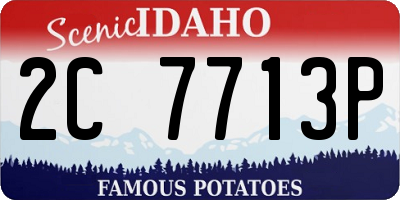 ID license plate 2C7713P