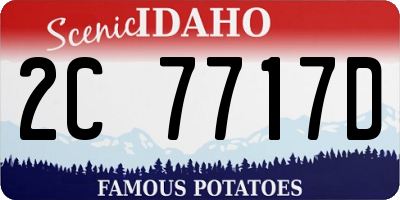 ID license plate 2C7717D
