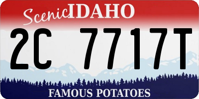ID license plate 2C7717T