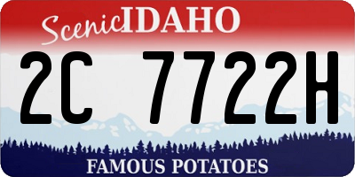 ID license plate 2C7722H