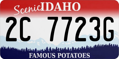 ID license plate 2C7723G