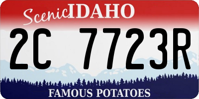 ID license plate 2C7723R