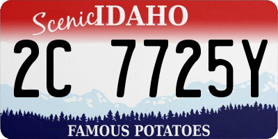 ID license plate 2C7725Y