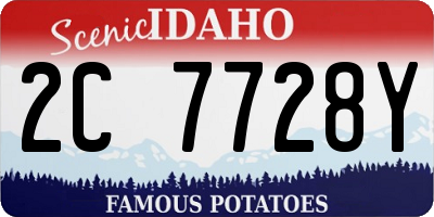 ID license plate 2C7728Y