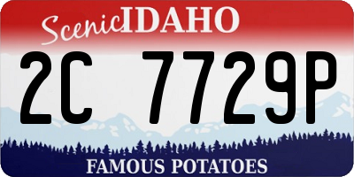 ID license plate 2C7729P