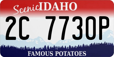 ID license plate 2C7730P