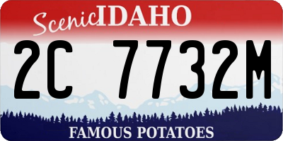 ID license plate 2C7732M