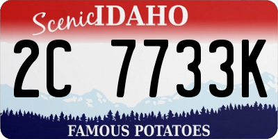 ID license plate 2C7733K
