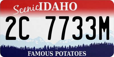 ID license plate 2C7733M