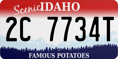 ID license plate 2C7734T