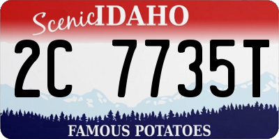 ID license plate 2C7735T
