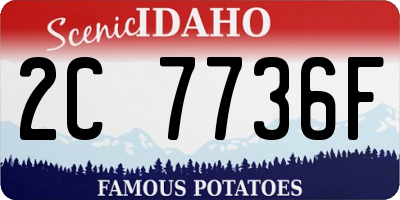 ID license plate 2C7736F