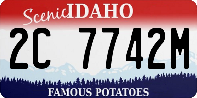 ID license plate 2C7742M