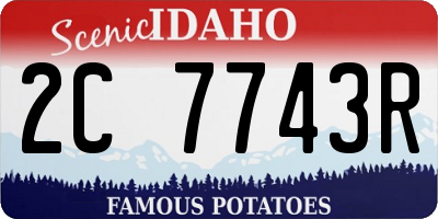 ID license plate 2C7743R