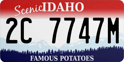 ID license plate 2C7747M